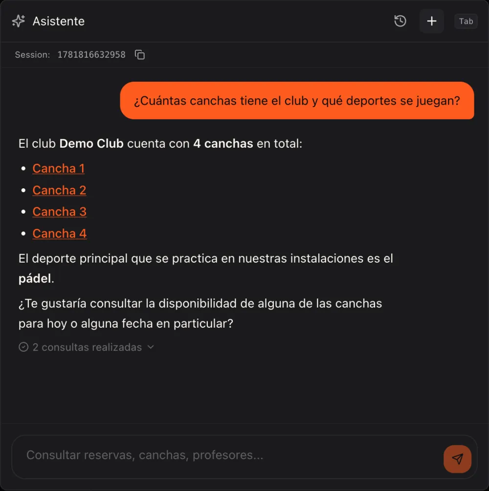 Preguntale a tu club con el Asistente IA