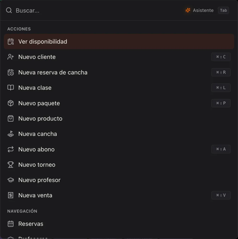 Encontrá y creá todo con ⌘K
