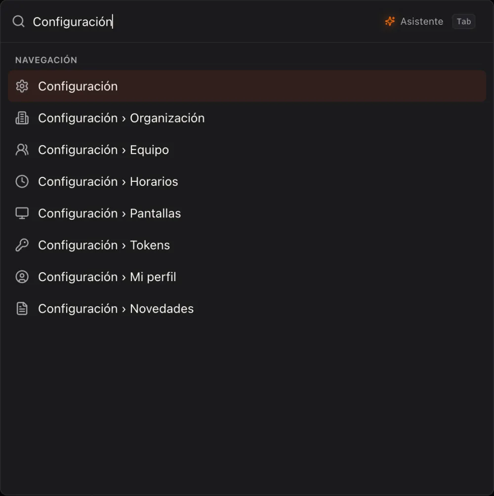 Encontrá y creá todo con ⌘K